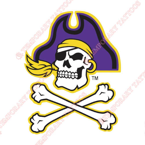 East Carolina Pirates Customize Temporary Tattoos Stickers NO.4305
